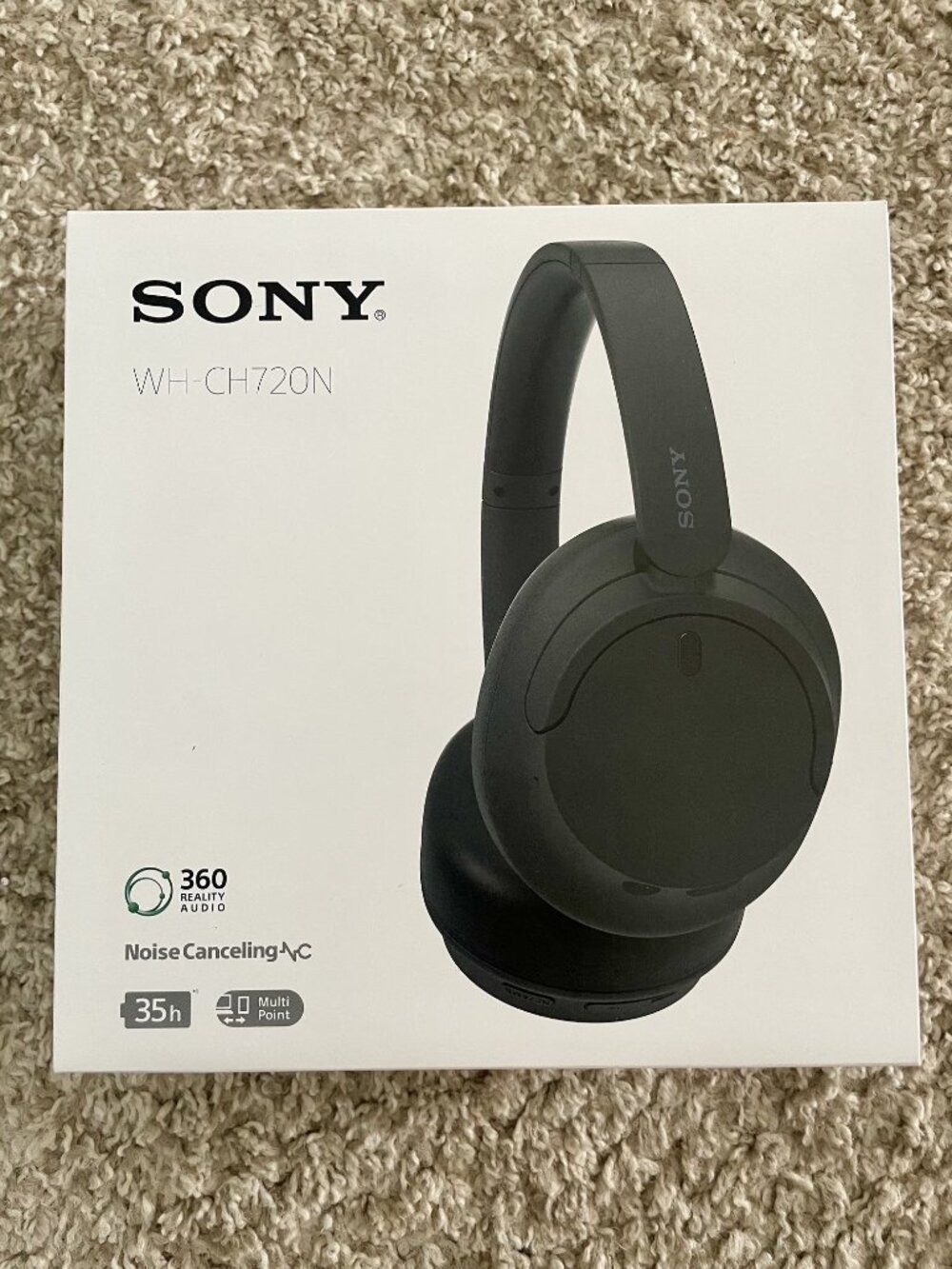 New in Box: Sony WH‑CH720N Wireless Noise‑Canceling Headphones – Black
